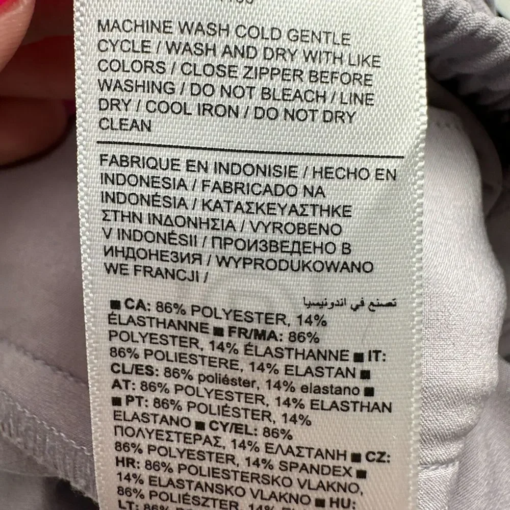 Athleta Stride Midi Skirt Women Medium Violet Elastic Waist Drawstring Side Slit - Picture 8 of 10